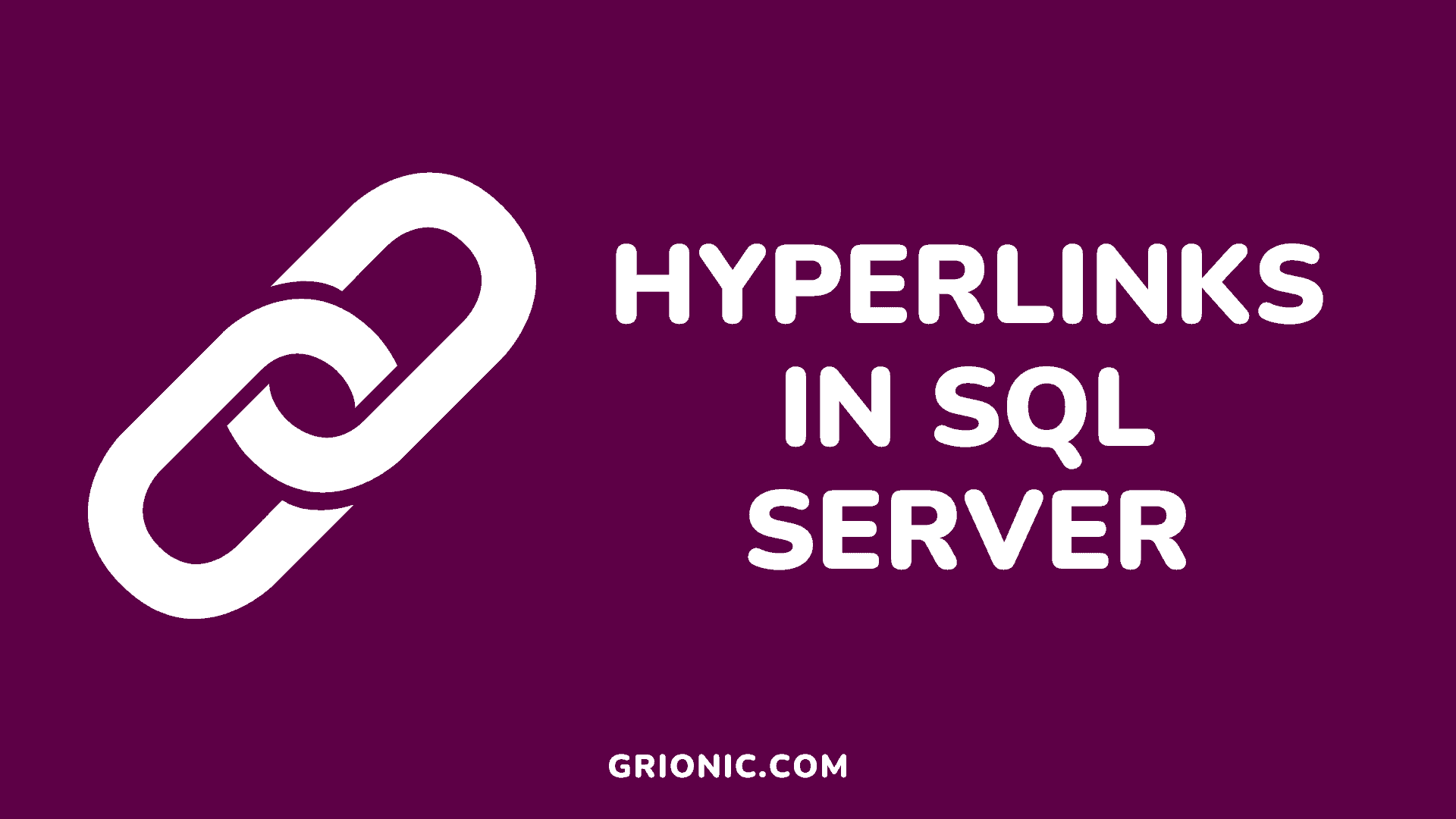 hyperlinks in sql server